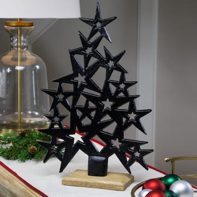Super Star Tree Metal Christmas Decoration - 16.5"