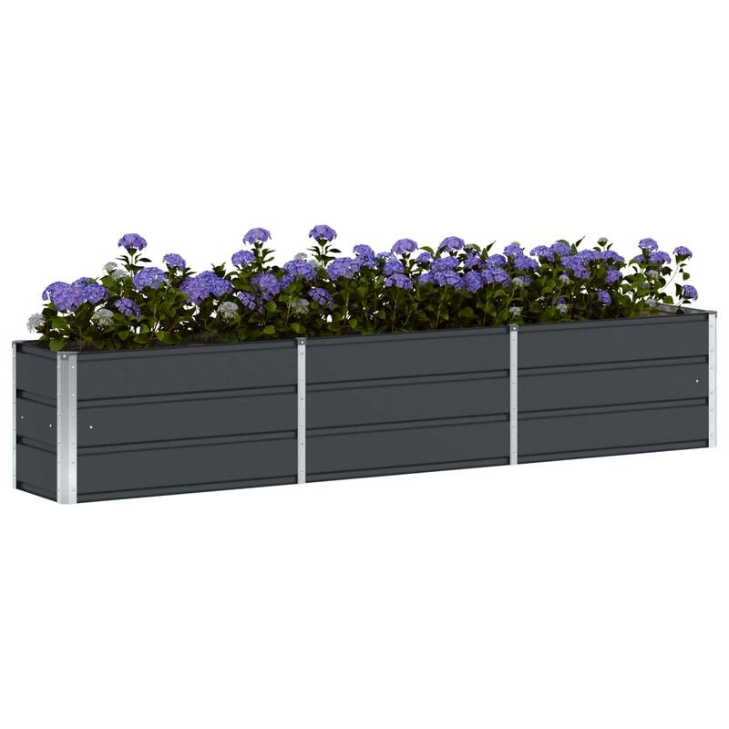 vidaXL Planter in Steel - 39.37 x 15.75 x 17.72"