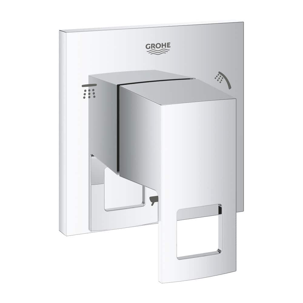 Grohe Eurocube Single Handle 3 Function Diverter Valve Trim - Less - Starlight Chrome