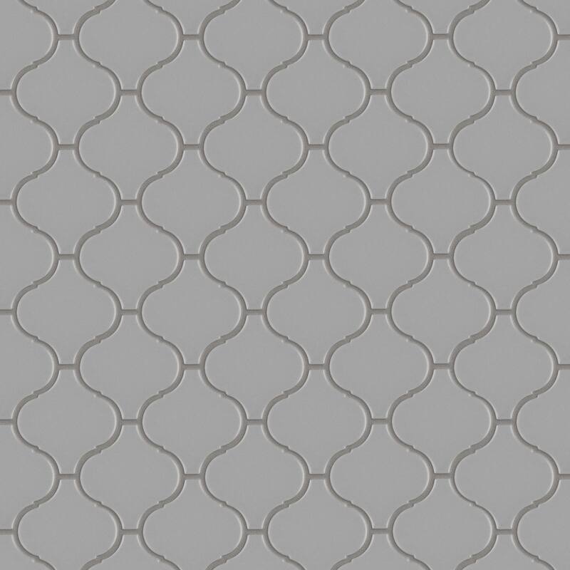 Merola Tile Metro Lantern Matte Light Grey 9-1/2" x 10-3/4" Porcelain Mosaic Floor and Wall Tile