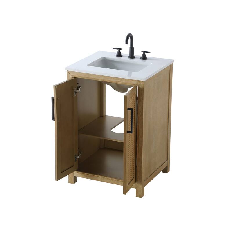 Elegant Lighting VF29524 Alina 24" Free Standing Single Basin Vanity
