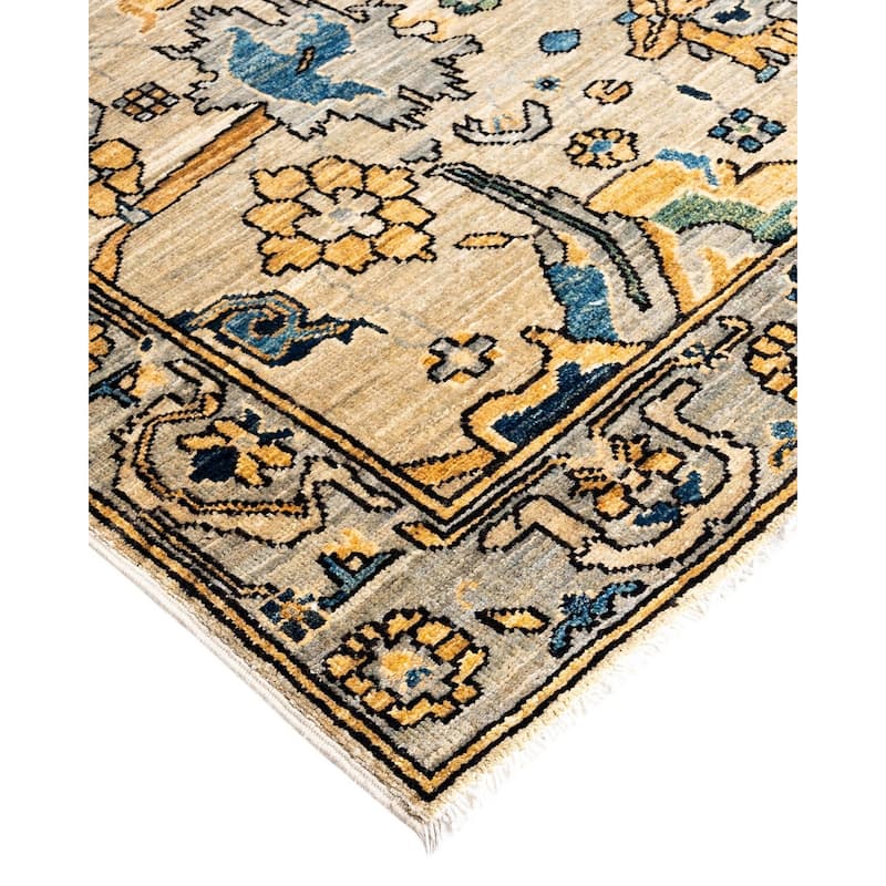 Serapi One-of-a-Kind Hand-Knotted Area Rug - Light Gray, 4' 0" x 5' 11" - 4' 0" x 5' 11"