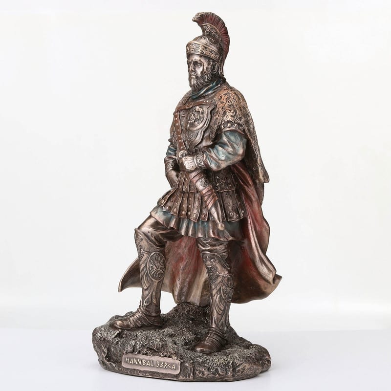 9.65 inches Height Cold Cast Bronze Carthaginian General Hannibal Barca Bronze Finish Figurine