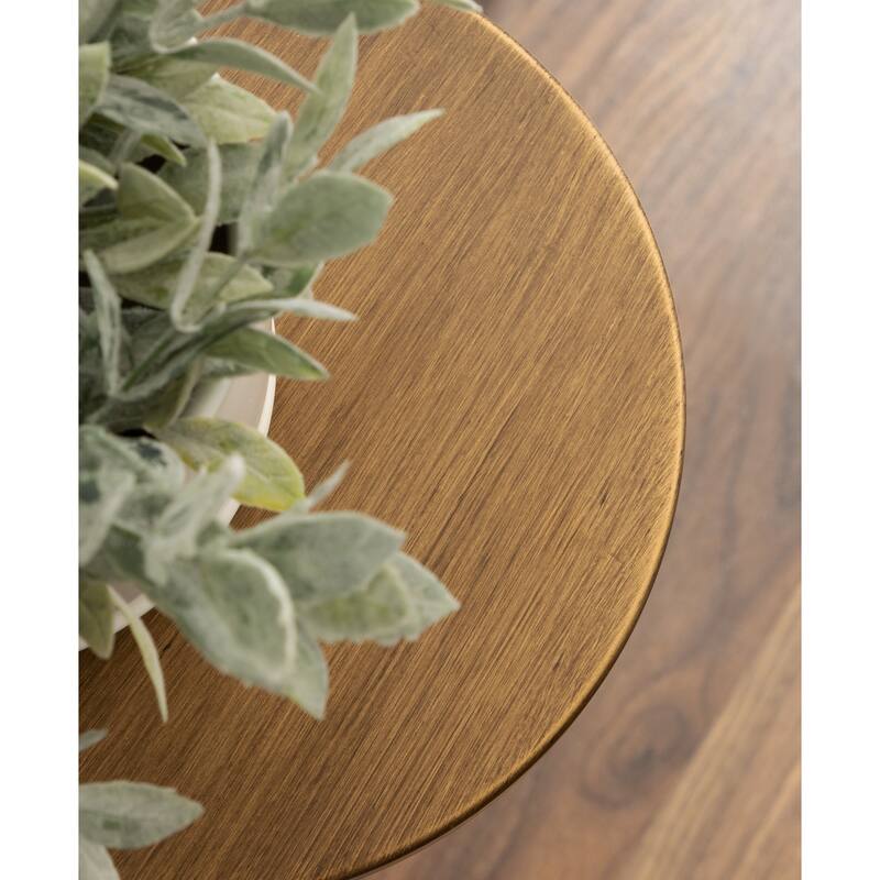 Kate and Laurel Stratton Rustic Pedestal Table - 12x12x26