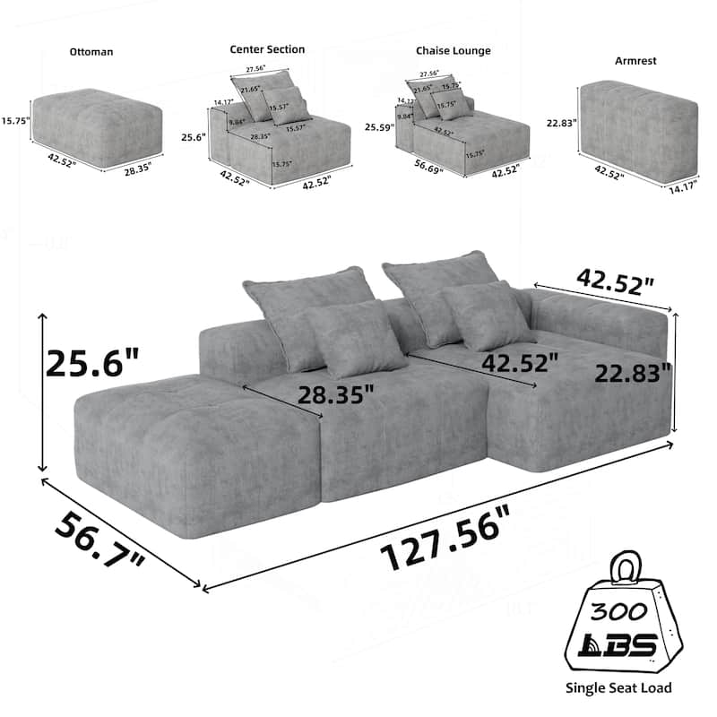Comfortable Oversized Sectional Sofa with Multiple Functions and Stylish Design