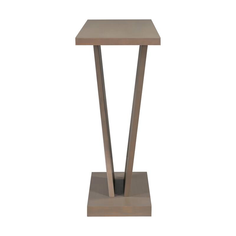 59.8" V-Base Console Table with Natural Wood Veneer