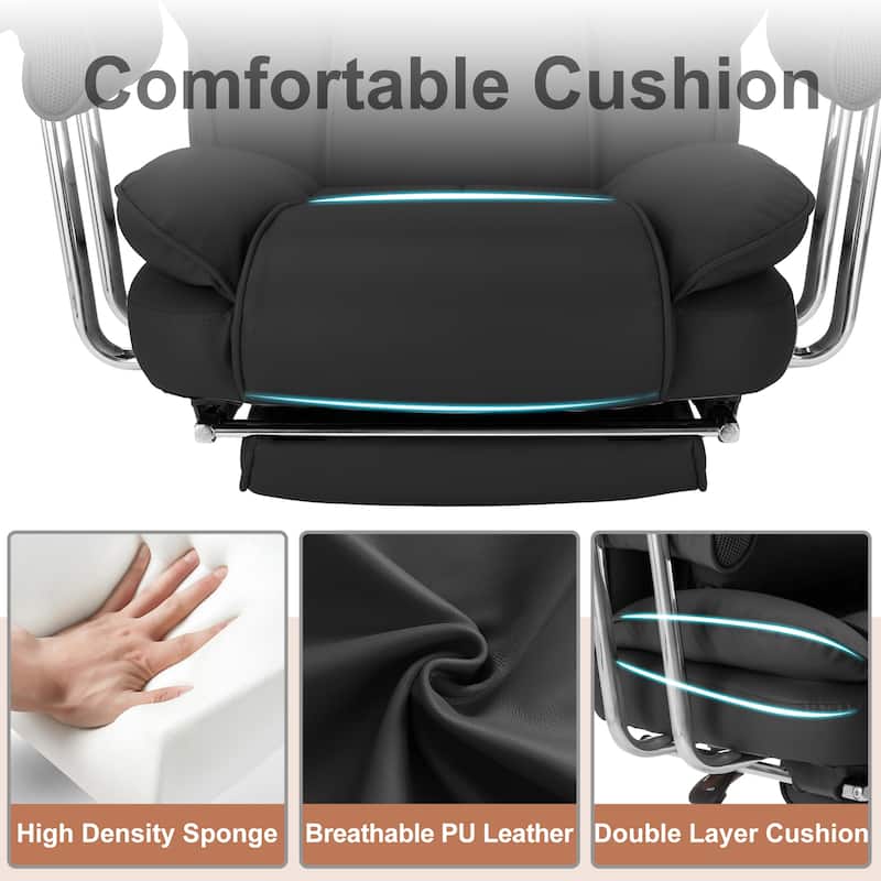 Executive Chair with Headrest Footrest Lumbar Pillow