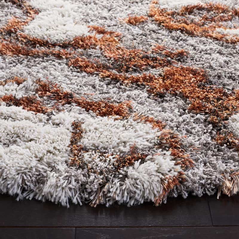 SAFAVIEH Horizon Shag Mukades Abstract 2.5-inch Thick Rug