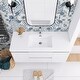 preview thumbnail 55 of 148, Floating Bathroom Vanity with Integrated Resin Top