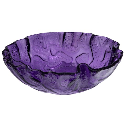 Purple Free form Wave Glass Vessel Sink