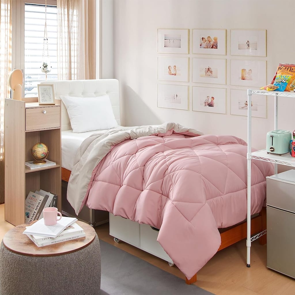 Silver Pink/Silver Birch Reversible Twin XL Comforter