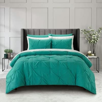 Sharper Image 9-Piece Down Alternative Pintuck Bed-in-a-Bag Set
