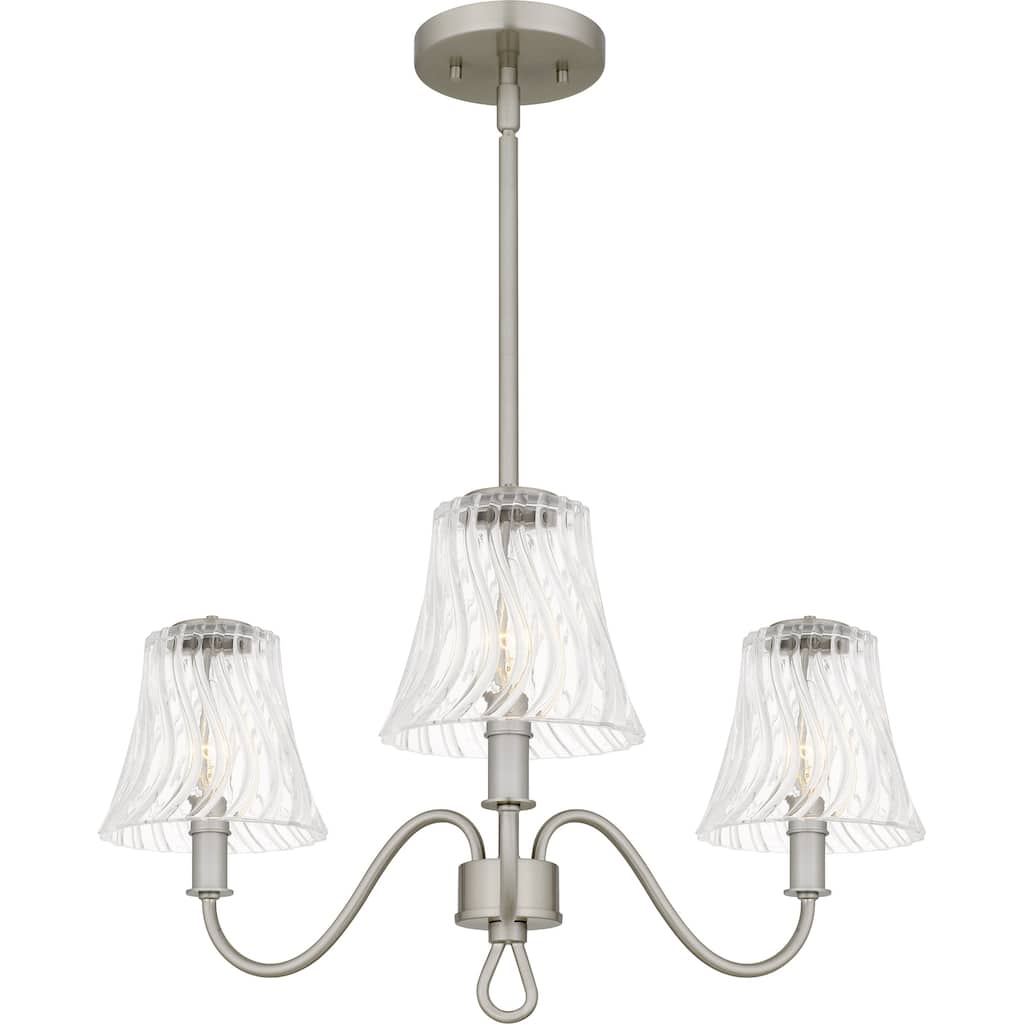 McKinney 3-Light Brushed Nickel Chandelier