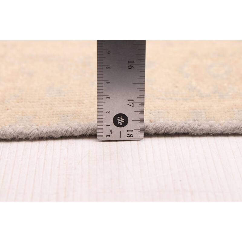 ECARPETGALLERY Hand-knotted Finest Oushak Grey Wool Rug - 3'1 x 5'0