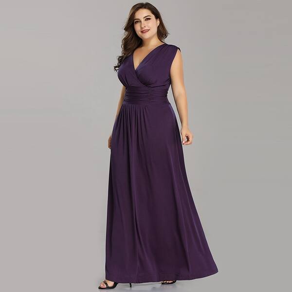 Shop Ever Pretty Womens Plus Size Long Maxi Ruched Evening Prom