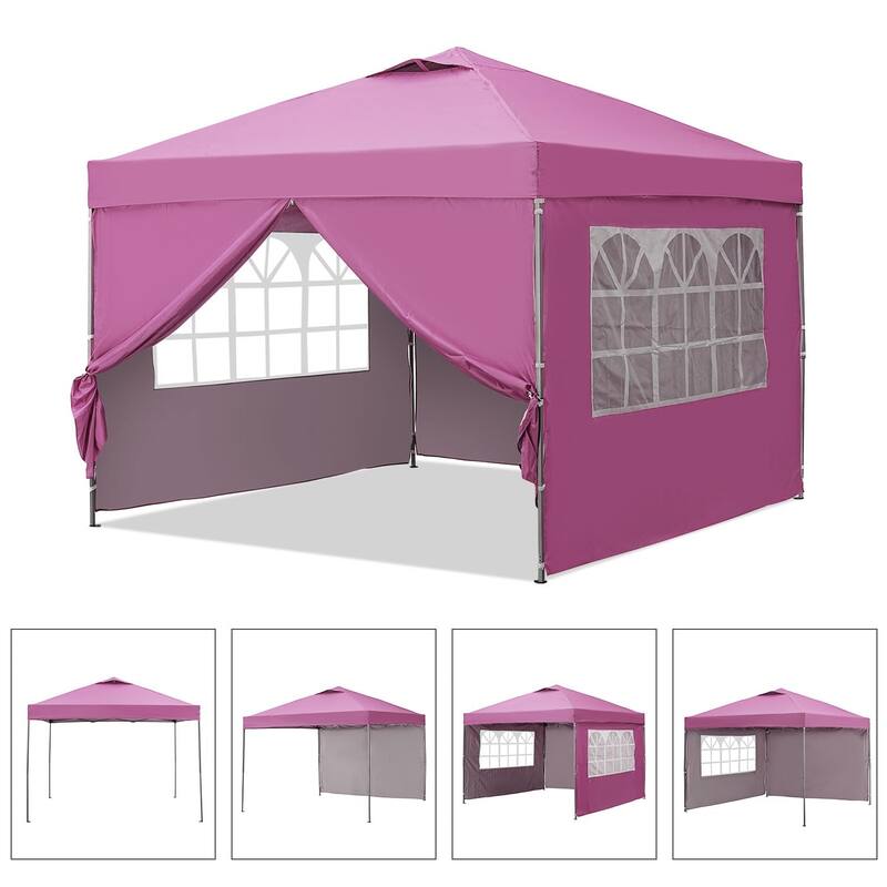 Ainfox 10'x10' Pop Up Canopy Tent Outdoor Commercial Instant Gazebos Portable Shelter Canopies