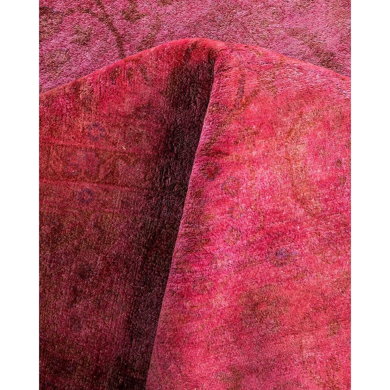 Fine Vibrance One-of-a-Kind Hand-Knotted Area Rug - Pink, 9' 2" x 9' 5" - 9' 2" x 9' 5"