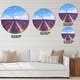 preview thumbnail 4 of 8, Designart 'Blooming Lavender Flower Field' Oversized Traditional Wall CLock