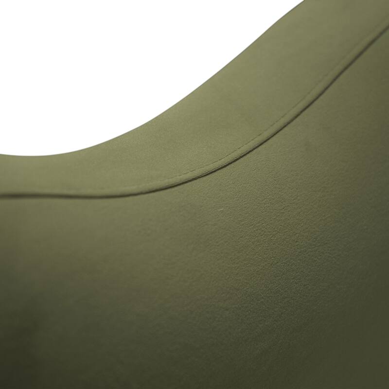 Furniture of America Nilo Modern Fabric Upholstered Platform Bed with Curved Headboard