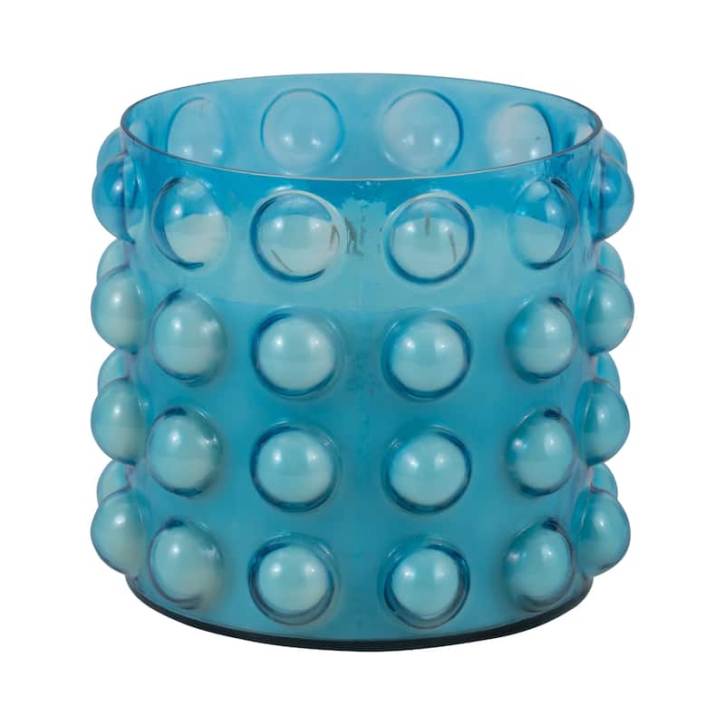 Sagebrook Home Artisan Glass 9" 81 Oz Bubble Candle Holder, Perfect Accessory for Stylish Decor Enthusiasts. - 9" x 9" x 7"