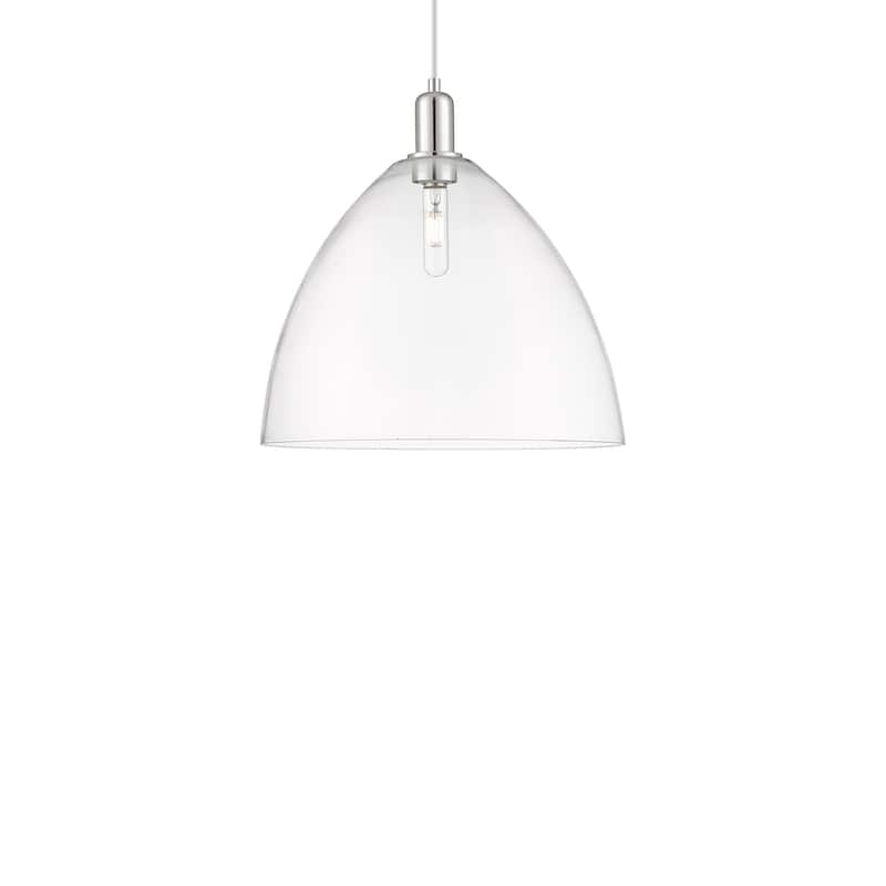 Innovations Lighting 716-1P-18-16 Bristol Pendant Bristol 16" Wide - Polished Nickel / Clear