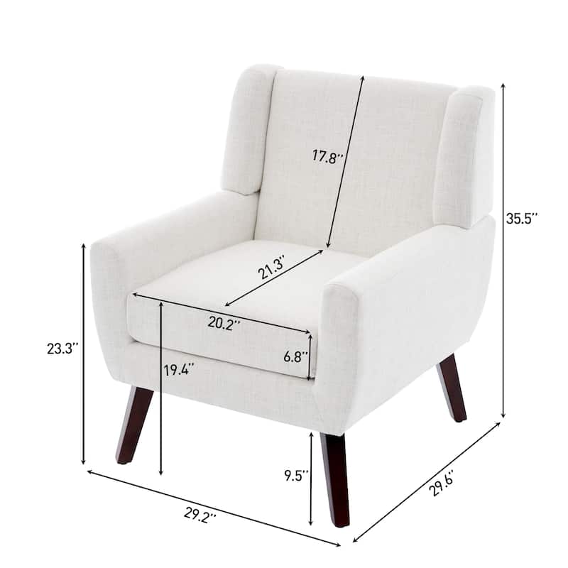 Modern Armchair Upholstered Accent Chair Set of 2