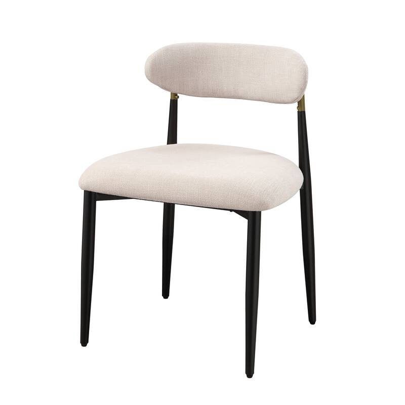 ACME Jaramillo Side Chair (Set-2), Black Fabric & Black Finish
