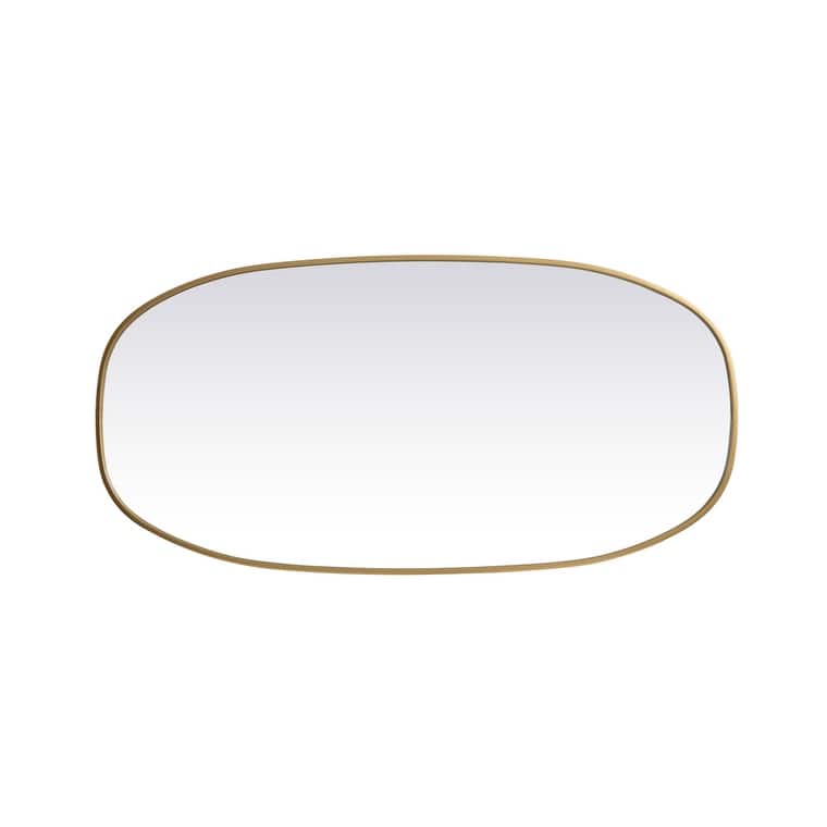 Indigo Home Metal Frame Oval Mirror 24x48 Inch