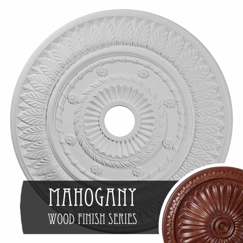 26 3/4"OD x 3 5/8"ID x 1 1/8"P Leaf Ceiling Medallion
