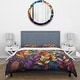 preview thumbnail 3 of 5, Designart "Multicolor Vibrant Foliage" Multi-Color Modern - Bedding Cover Set With Shams