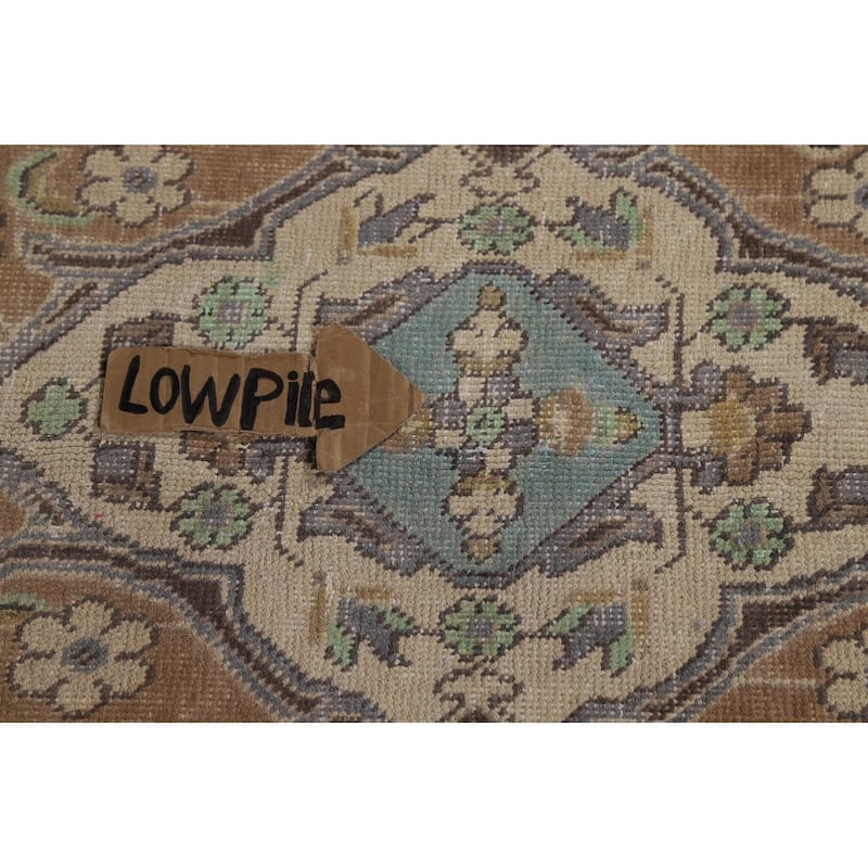 Geometric / Floral Tabriz Persian Area Rug Hand-Knotted Wool Carpet - 6'7"x 9'9"