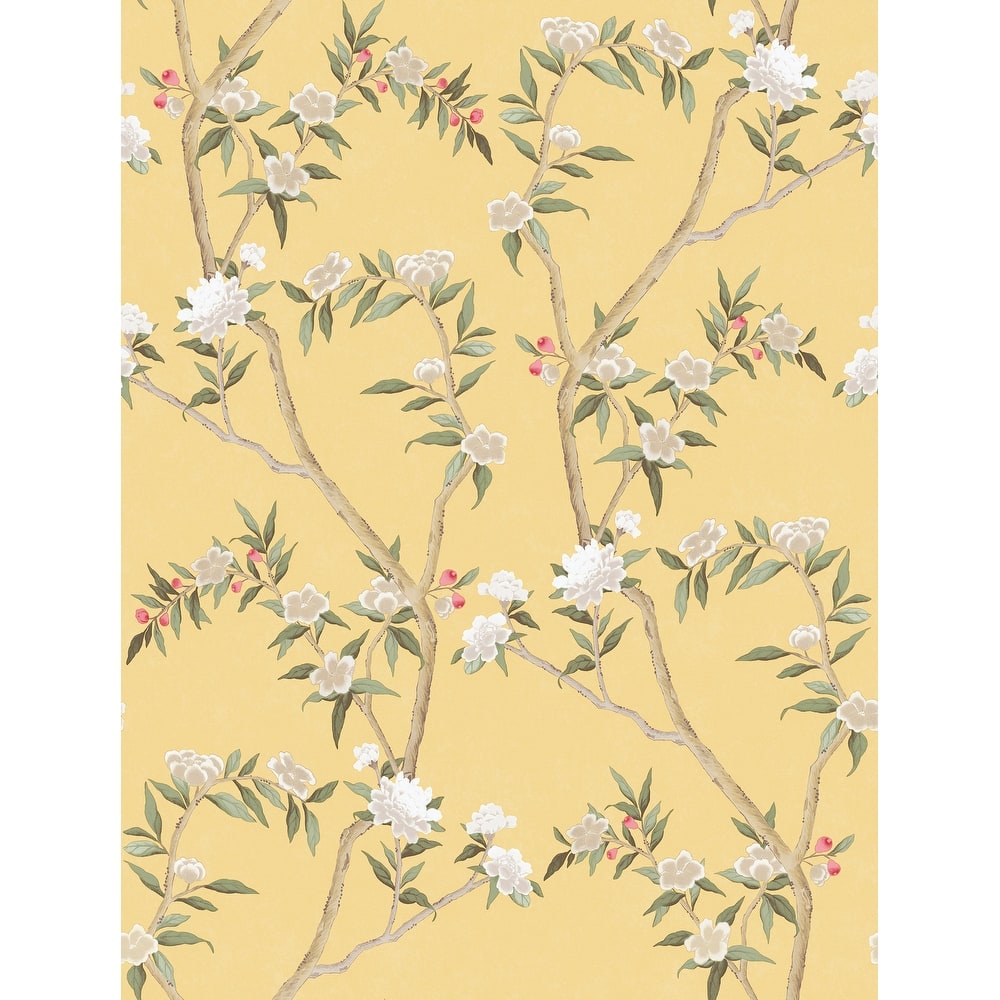 Galerie Wallcoverings Spring Blossom Chinoiserie Floral Vine Non-woven Matte Wallpaper Roll