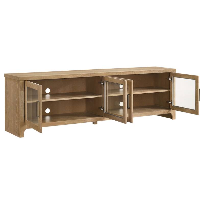 Brenham 79-inch 4-door TV Stand Media Console Washed Oak - 78.75" x 15.75" x 24.25"
