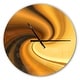 preview thumbnail 2 of 7, Designart 'Brown Waves Curved Texture' Oversized Modern Wall CLock