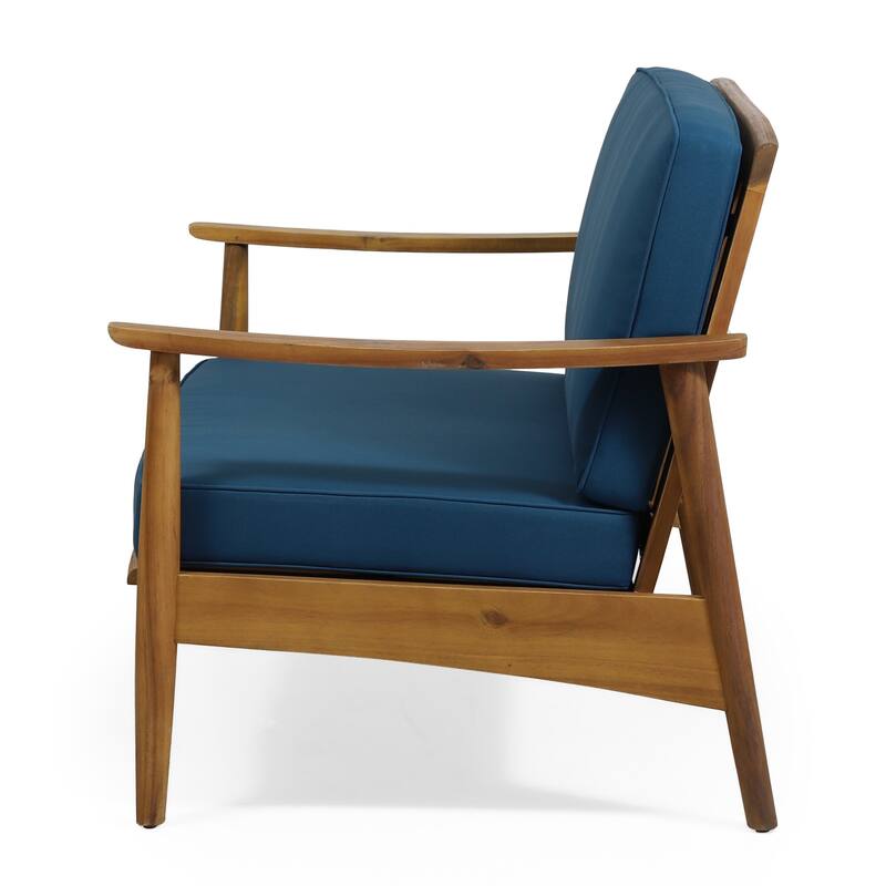 Outdoor Wood Frame Conversation Sofa Set of 2