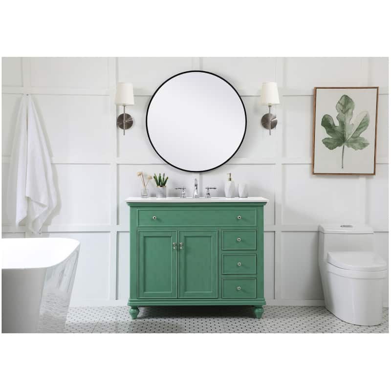 Elegant Lighting VF12342-VW Otto 42" Free Standing Single Basin Vanity