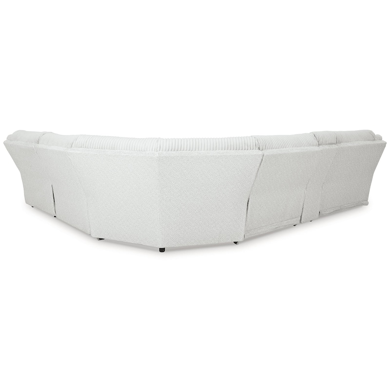 Signature Design by Ashley Top Tier Light Gray 6-Piece Reclining Sectional with Chaise - 149.5"W x 132.5"D x 40"H