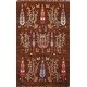 preview thumbnail 1 of 14, Tribal Pictorial Kazak Oriental Wool Area Rug Handmade Office Carpet - 3'3" x 4'11"