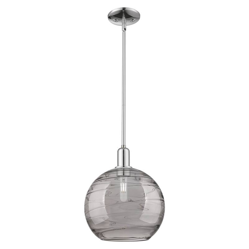 Innovations Lighting Endless Possibilities Arcadia - Athens Deco Swirl - 1 Light 12" Stem Hung Mini Pendant - Polished Chrome