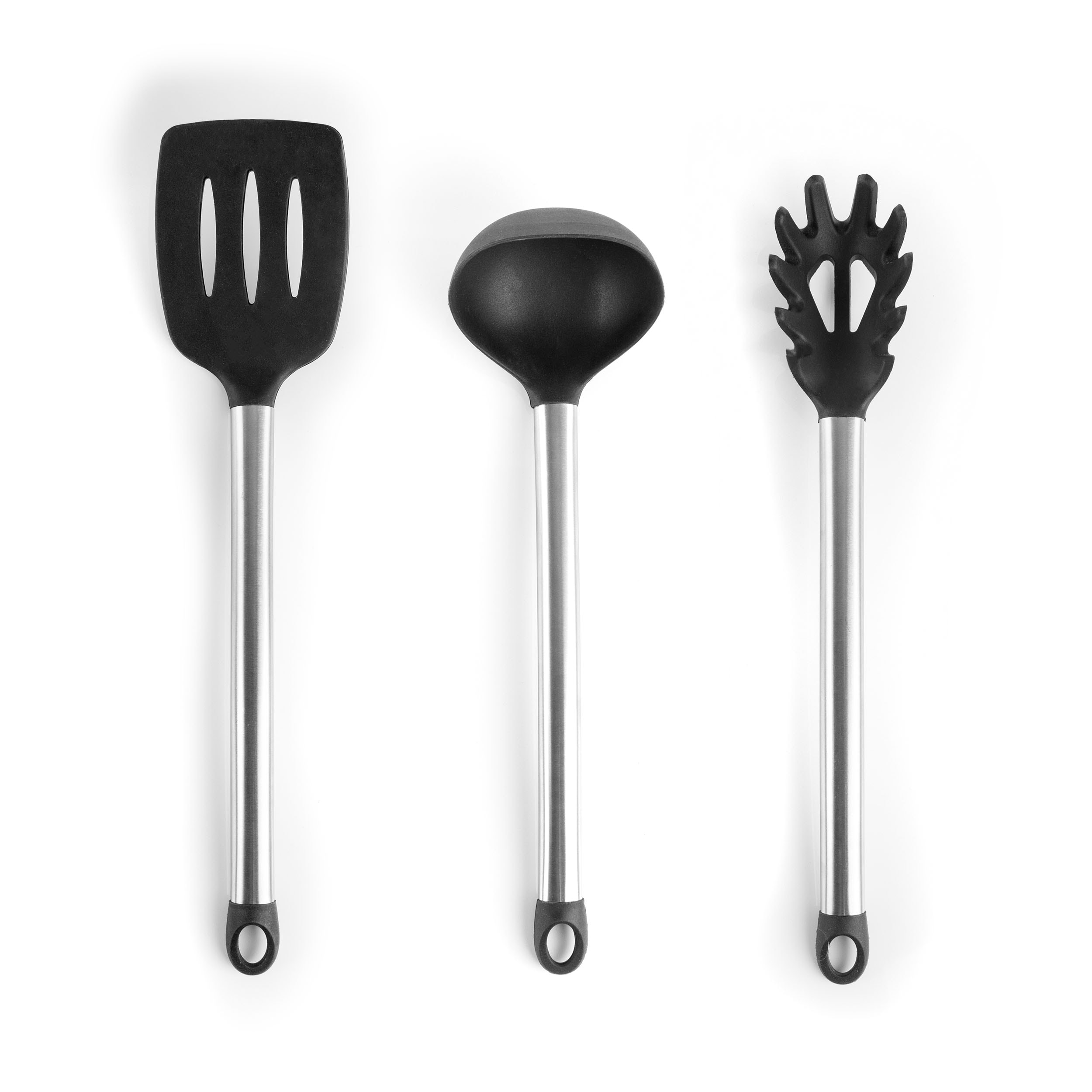 MegaChef Gray Silicone & Wood Cooking Utensils Set, 9ct.