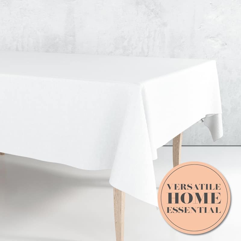 White Square Tablecloth Covers 2 Pack 200 GSM Wrinkle-Resistant Fabric