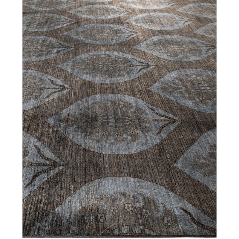 Overdyed One-of-a-Kind Hand-Knotted Area Rug - Brown - 11' 9" x 14' 5"