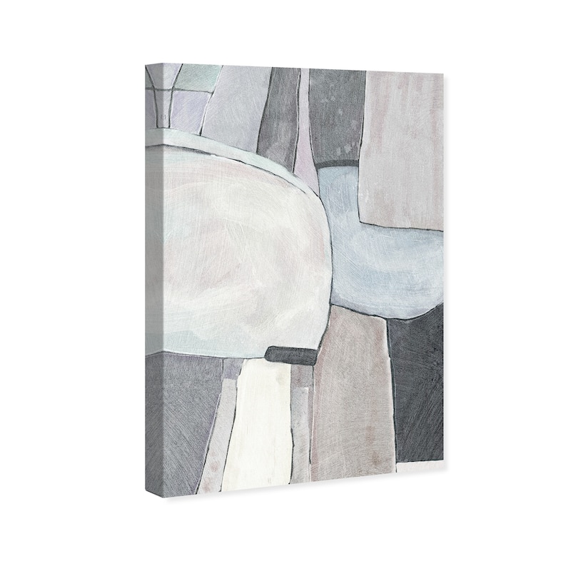 Wynwood Studio Canvas Abstract Compound Building Block Gray and Modern & Contemporary Wall Art Canvas Print