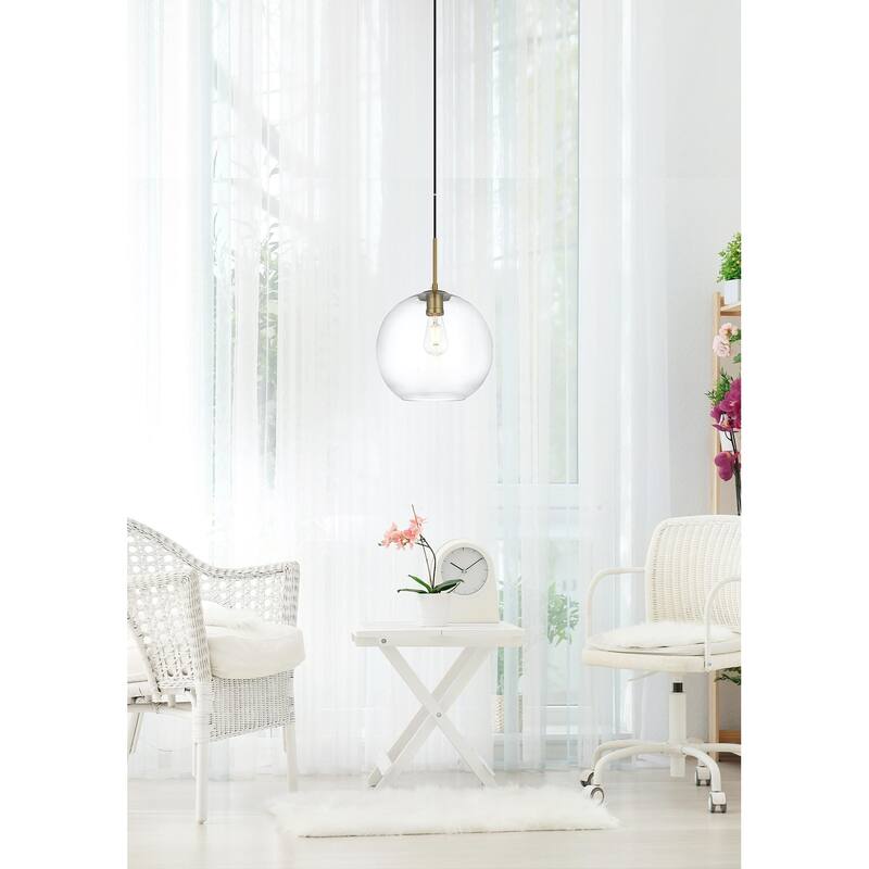 Elegant Lighting Baxter 12" Wide Single Light Pendant with Clear Glass