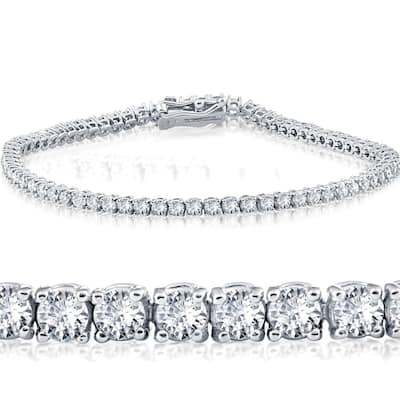 2 cttw Lab Grown Diamond Tennis Bracelet 14 KT White Gold 7"