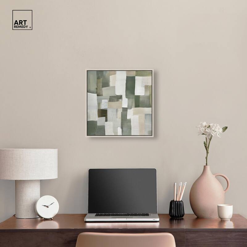 Pale Jade Green I Canvas by Art Remedy