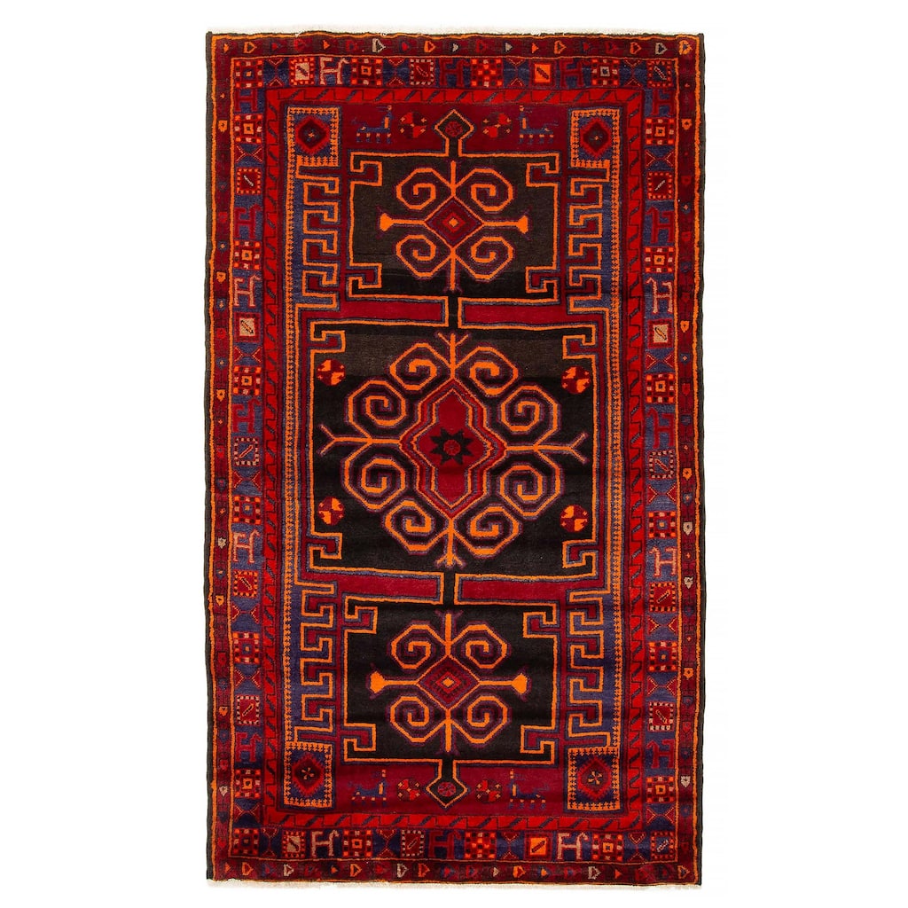 ECARPETGALLERY Hand-knotted Konya Anatolian Red Wool Rug - 4'2 x 7'3