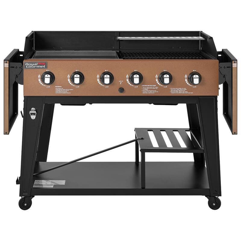 Royal Gourmet GD601Y 6-Burner Gas Grill and Griddle Combo