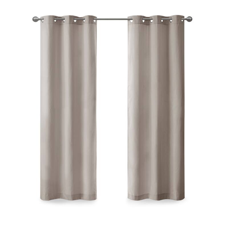 Madison Park Colm Basketweave Room Darkening Curtain Panel Pair