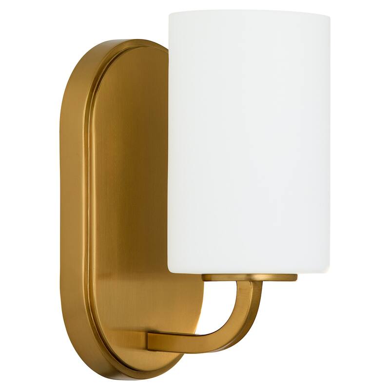 Quorum International 5307-1 Rutherford 9" Tall Bathroom Sconce with - Brushed Brass